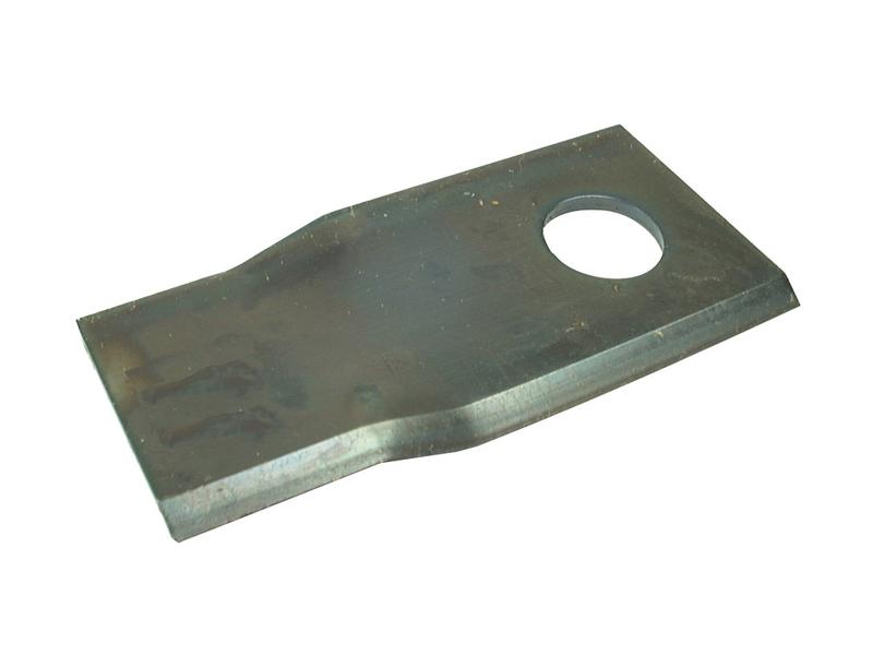 Mower Blade - Twisted blade, bottom edge sharp & parallel -  105 x 48x3mm - Hole &Oslash;19mm  - RH -  Replacement for Claas, PZ - S.77055