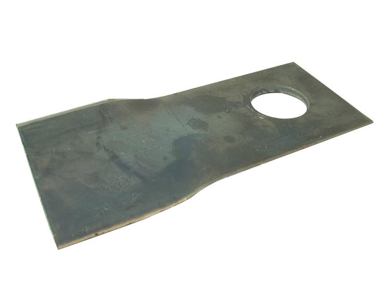Mower Blade - Twisted blade, bottom edge sharp & parallel -  105 x 48x3mm - Hole &Oslash;19mm  - LH -  Replacement for Claas, PZ - S.77056