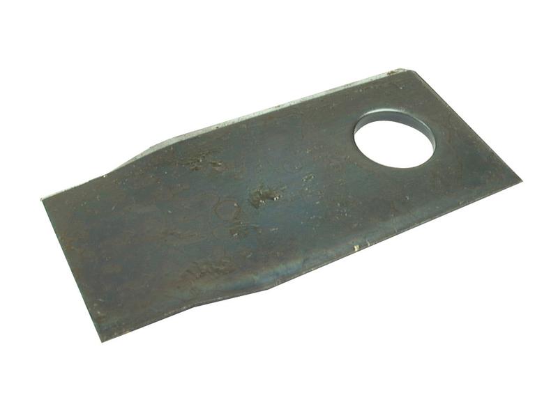 Mower Blade - Twisted blade, top edge sharp & parallel -  98 x 48x4mm - Hole Ø19mm  - RH -  Replacement for Fella