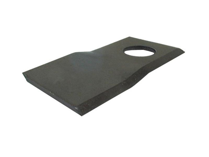 Mower Blade - Twisted blade, top edge sharp & parallel -  94 x 40x3mm - Hole Ø19mm  - LH -  Replacement for Krone