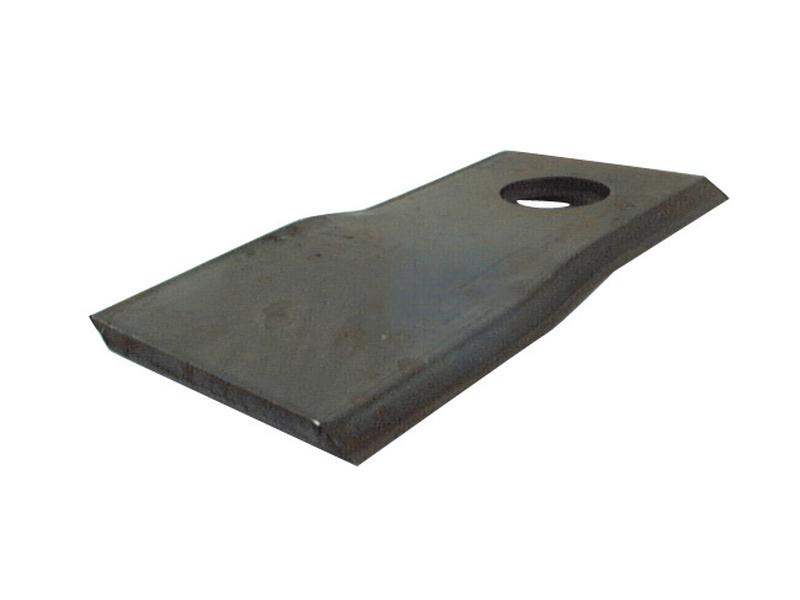 Mower Blade - Twisted blade, top edge sharp & parallel -  115 x 47x4mm - Hole Ø19mm  - LH -  Replacement for Claas