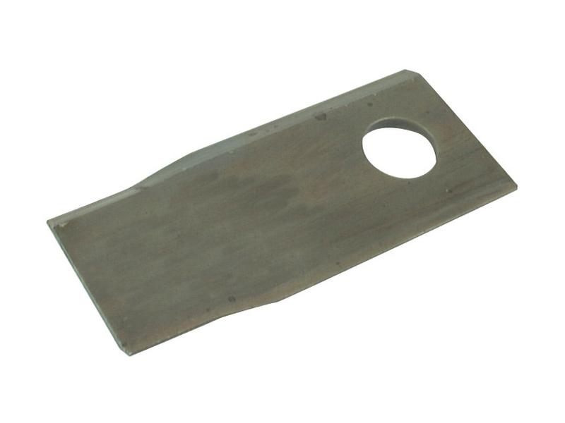 Mower Blade - Twisted blade, top edge sharp & parallel -  106 x 49x4mm - Hole Ø19mm  - RH -  Replacement for Fella