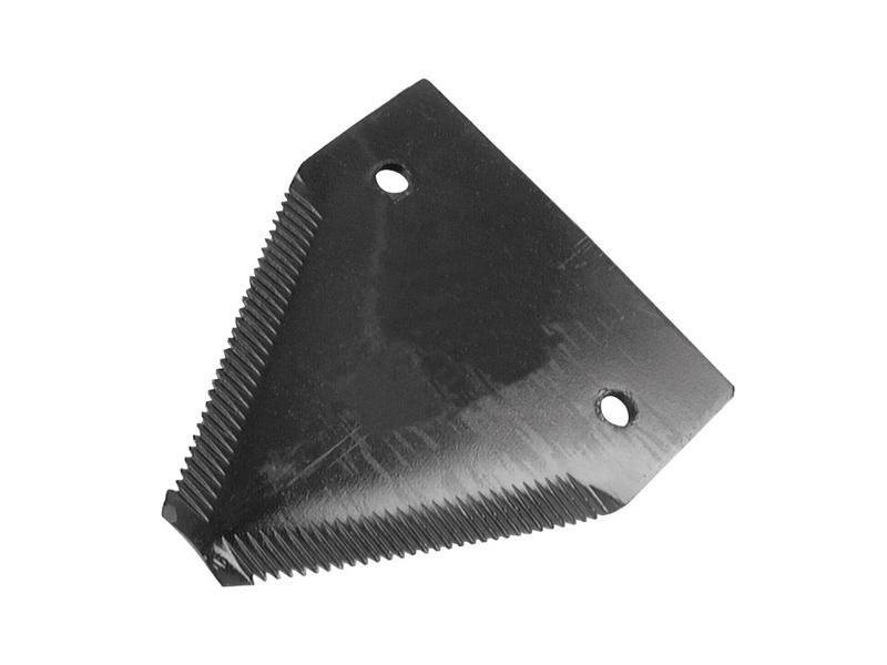 Knife section - over serrated -  83x76x2.75mm -  Hole Ø5.5mm -  Hole centres  52mm - Replacement forNew Holland