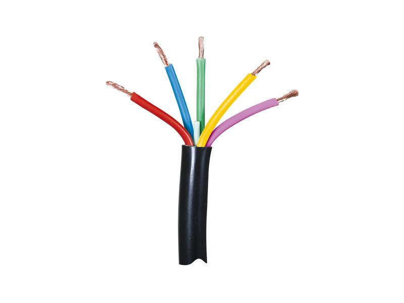 Câble électrique, noir. 50m, 5 fils, 2.5mm² Image 1