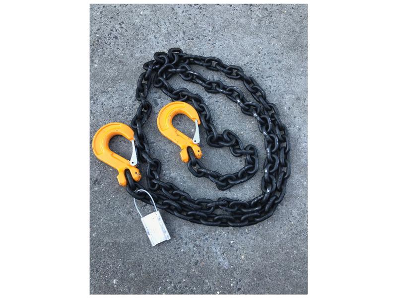 Sjorketting + Gaffelhaak met klep 10mm - 3,15 T Afbeelding 1