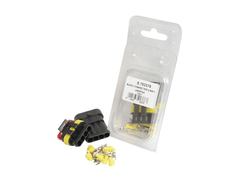 Superseal Block Connector-4 Way Kit (1pc male / 1pc female) Agripak