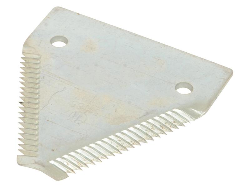 Knife section - over serrated -  83x76x3mm -  Hole Ø6mm -  Hole centres  52mm - Replacement forNew Holland