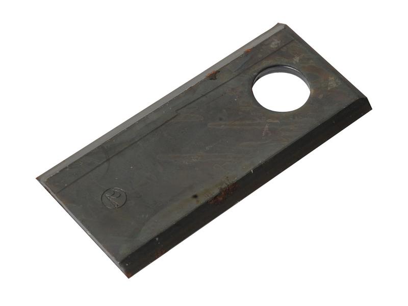 Mower Blade - Flat blade, top edges sharp -  103 x 48x4mm - Hole &Oslash;19mm  - RH & LH -  Replacement for Fella, JF, Stoll - S.79607