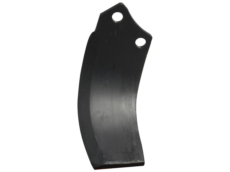Rotavator Blade  RH 90x12mm Height: 215mm. Hole centres: 56mm. Hole Ø: 16.5mm. Replacement for Maschio