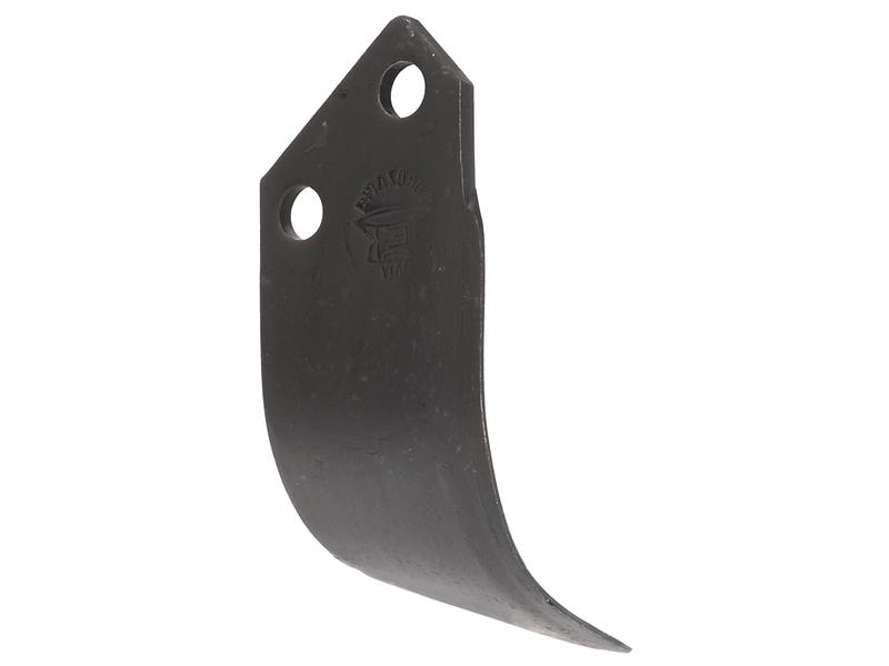 Rotavator Blade Curved RH 60x6mm Height: 164mm. Hole centres: 40mm. Hole Ø: 12.5mm. Replacement for Celli Image 1