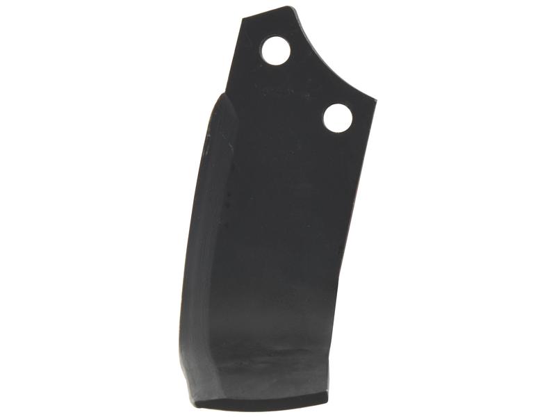 Rotavator Blade Curved RH 80x7mm Height: 192mm. Hole centres: 48mm. Hole Ø: 14.5mm. Replacement for Maschio