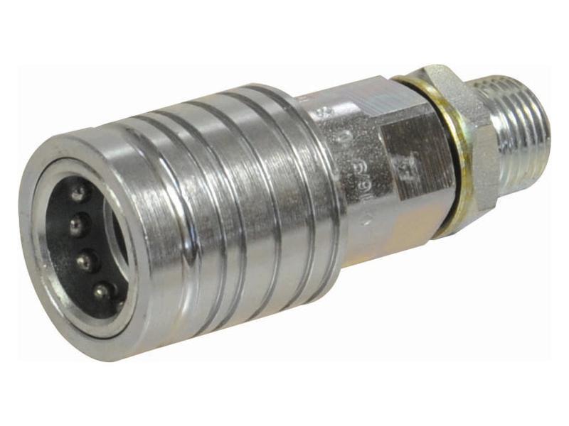 Sparex Quick Release Hydraulic Coupling Female 1/2\'\' Body x 1/2\'\' BSP Male Thread