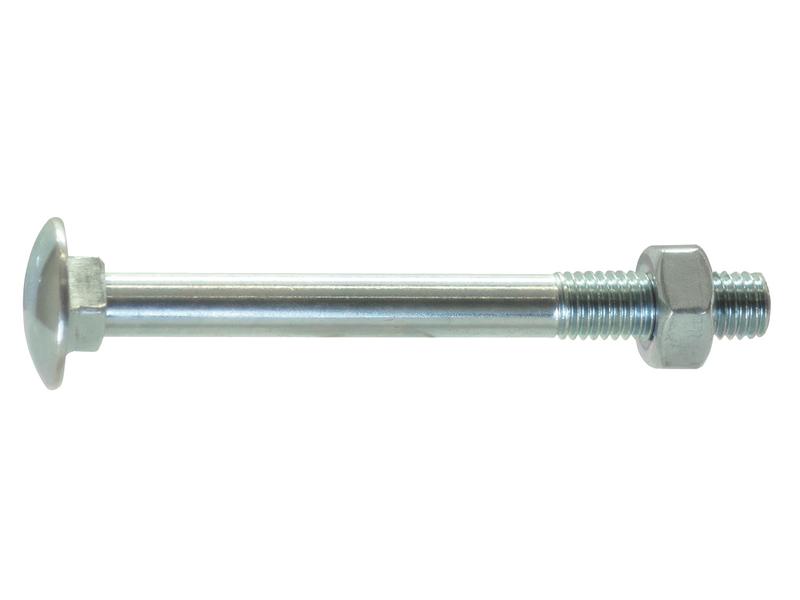 Metric Carriage Bolt and Nut, M10x45mm (DIN 603/555)