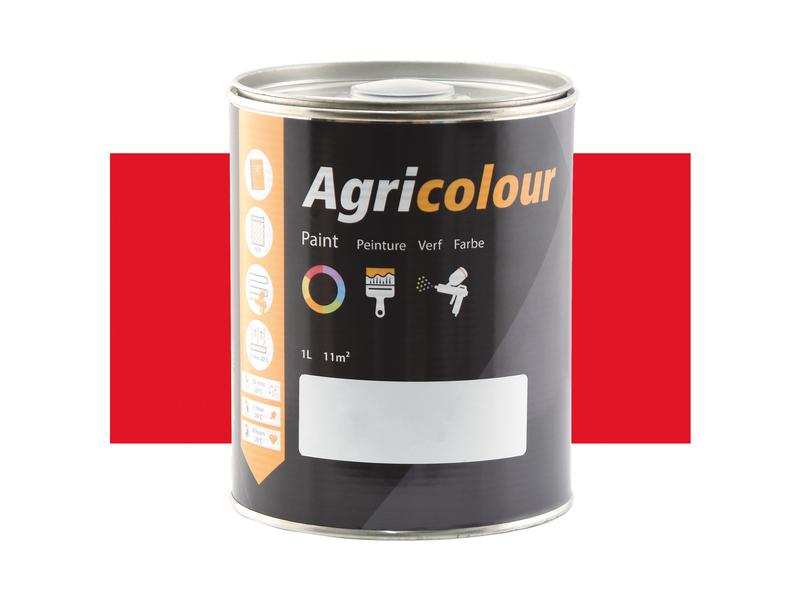 Agricolour - Red Gloss Paint 1L Tin Image 1