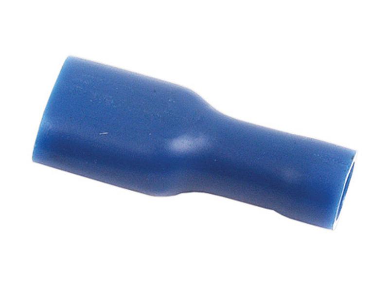Pre Insulated Spade Terminal - Fully Insulated, Standard Grip - Female, 6.3mm, Blue (1.5 - 2.5mm), (Bag