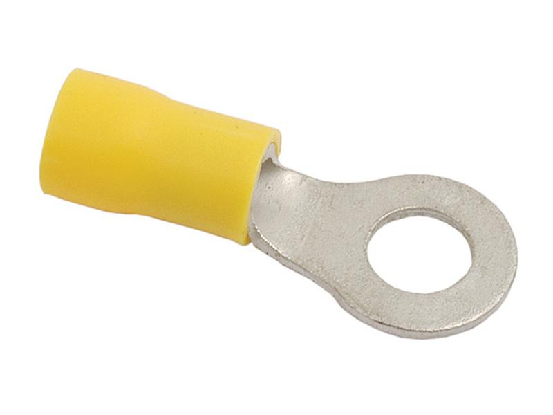 Pre Insulated Ring Terminal, Standard Grip, 6.4mm, Yellow (4.0 - 6.0mm)