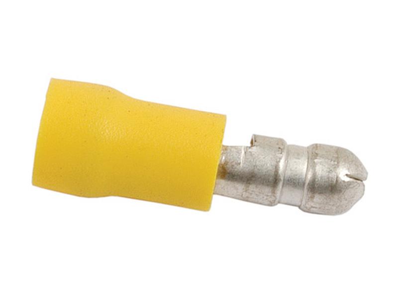 Pre Insulated Bullet Terminal, Standard Grip - Male, 5.0mm, Yellow (4.0 - 6.0mm)