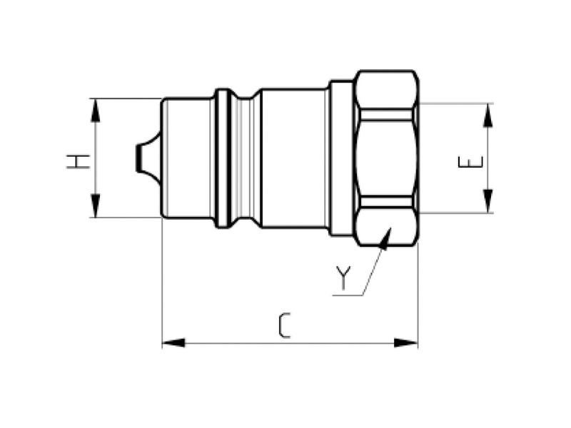 Sparex Quick Release Hydraulic Coupling Male 1'' Body x 1'' BSP Female