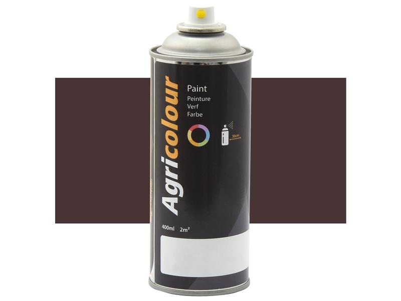 Agricolour - Brown Gloss Paint 400ml Aerosol Image 1