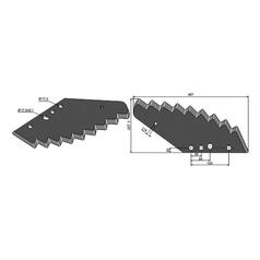 Feeder Wagon Blade 520mm x 200mm x 8mm Replacement for Kuhn 3