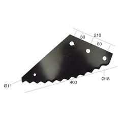 Feeder Wagon Blade 435mm x 200mm x 5mm Replacement for Strautmann 2