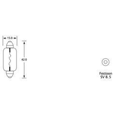 Lâmpada 12V SV8.5 Caixa 1 un. 4