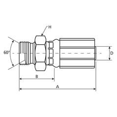 Gates BSP  Armatur 3/8\'\' x 3/8\'\' Stecker Gerade 3