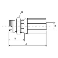 Gates ORFS Hose Insert 5/8\'\' x 1-3/16\'\' Male Straight 3