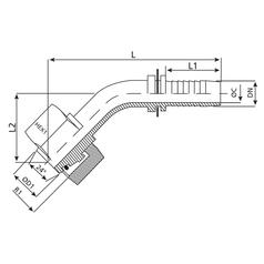 Dicsa Racord 24° 1\'\' x M36 x 2 (28L) 135° 3