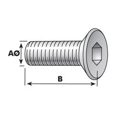 Metric Countersunk Hexagon Socket Screw,  M6x10mm (DIN 7991) 2