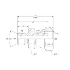 Hydraulik-Adapter 3/8\'\' BSP Stecker x M18 x 1.50 Metrisch Drehbare Buchse 3