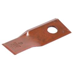 Mower Blade - Twisted blade, bottom edge sharp & parallel - 118x48x4mm - Hole Ø19mm - Replacement for MacDon 1