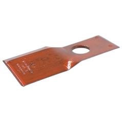 Mower Blade - Twisted blade, top edge sharp - 123x45x4mm - Hole Ø20mm - Replacement for John Deere 1