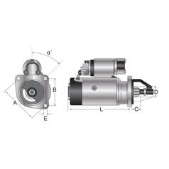 Starter  - 12V, 2KW, Gearreduceret (Mahle) 1