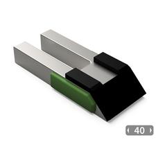 Welding tip with carbide inserts and rear inserts. 1