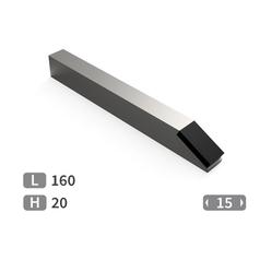 Weld-on square tip with carbide inserts. 1