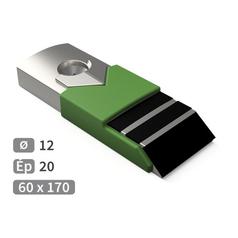 Subsoiler tip with carbide inserts and replacement inserts 1