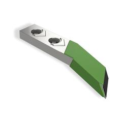 Left subsoiler tip with carbide inserts. 1