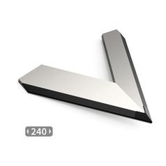 Triangular fitting for hoeing machine wing, width 240mm 1