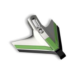 Triangular fin with carbide inserts and re-tipping. 1