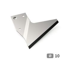 Scraper tine with carbide inserts. 1