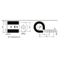 Rubber Lined Clamp, ID: Ø10mm 2