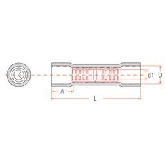 Blister 25 pzas. Terminal 4.0mm Rojo 3