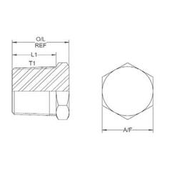 Hydraulic Adaptor 1\'\' NPTF Male 2