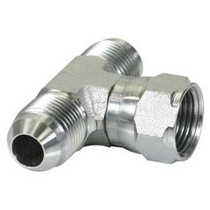Hydraulisches T-Stück 3/4\'\' JIC Stecker x 3/4\'\' JIC Stecker x 3/4\'\' JIC Drehbare Buchse 1