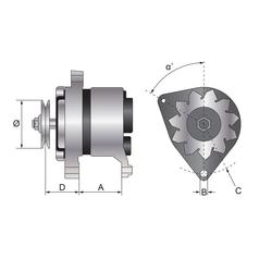 Generator (Sparex) - 14.4V, 65 A 5