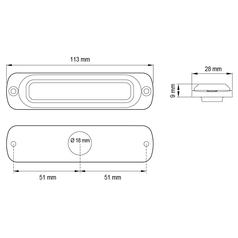 Feux flash LED (blanc/orange), Interférence: Not Classified, 12/24V 7
