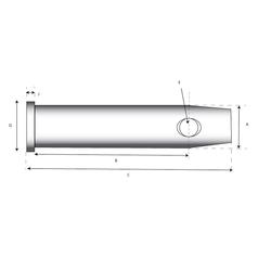 Lower link pin 18x50mm Cat. 4