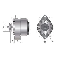 Generator (Sparex) - 14V, 65 A 5