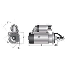 Starter - 12V, 4.2KW (Sparex) 4